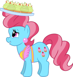 Size: 4000x4193 | Tagged: safe, artist:jeatz-axl, imported from derpibooru, cup cake, earth pony, pony, absurd resolution, apple, cupcake, female, food, gritted teeth, mare, simple background, solo, transparent background, vector