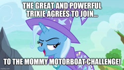 Size: 800x450 | Tagged: safe, edit, edited screencap, imported from derpibooru, screencap, trixie, to change a changeling, text