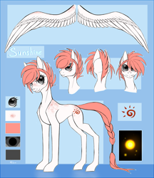 Size: 4719x5472 | Tagged: safe, artist:shkura2011, imported from derpibooru, oc, oc only, oc:sunshine, earth pony, pony, absurd resolution, female, mare, reference sheet, solo