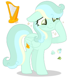 Size: 1100x1228 | Tagged: safe, artist:magicuniclaws, imported from derpibooru, oc, oc only, pegasus, pony, base used, female, magical lesbian spawn, mare, offspring, parent:lyra heartstrings, parent:vapor trail, simple background, solo, transparent background