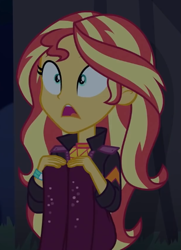 Size: 425x586 | Tagged: safe, imported from derpibooru, screencap, sunset shimmer, equestria girls, equestria girls series, sunset's backstage pass!, spoiler:eqg series (season 2), cropped, solo