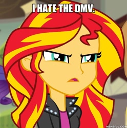 Size: 600x606 | Tagged: safe, edit, edited screencap, imported from derpibooru, screencap, sunset shimmer, equestria girls, rainbow rocks, caption, image macro, megas xlr, text