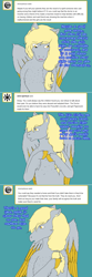 Size: 750x2254 | Tagged: safe, artist:galaxyregent, imported from derpibooru, derpy hooves, pony, lovestruck derpy, key, solo, two toned wings, wings