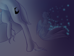 Size: 3956x3000 | Tagged: safe, artist:minelvi, imported from derpibooru, oc, oc only, pegasus, pony, duo, gradient background, pegasus oc, wings