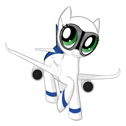 Size: 1928x1921 | Tagged: safe, artist:alignac, imported from ponybooru, oc, oc only, oc:belle carbone, original species, plane pony, pony, a350-800, plane, ponified, simple background, solo, white background