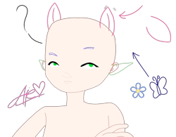 Size: 1685x1314 | Tagged: safe, artist:muhammad yunus, artist:tanahgrogot, imported from derpibooru, butterfly, human, pony, base, code lyoko, floppy ears, flower, green eyes, no pony, ponied up, ponified, simple background, solo, transparent background