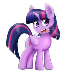 Size: 2500x2800 | Tagged: safe, artist:empyu, imported from derpibooru, imported from ponybooru, twilight sparkle, alicorn, pony, cute, cutie mark, female, folded wings, high res, mare, open mouth, simple background, solo, transparent background, twilight sparkle (alicorn), wings