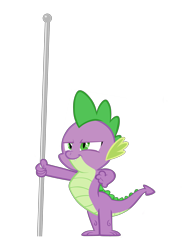 Size: 3529x4497 | Tagged: safe, artist:memnoch, edit, imported from derpibooru, vector edit, spike, dragon, flag pole, male, simple background, solo, transparent background, vector