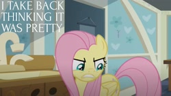 Size: 1920x1080 | Tagged: safe, edit, edited screencap, editor:quoterific, imported from derpibooru, screencap, fluttershy, pony, a health of information, solo