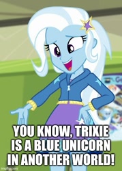 Size: 429x600 | Tagged: safe, edit, edited screencap, imported from derpibooru, screencap, trixie, equestria girls, equestria girls series, forgotten friendship, text