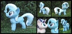 Size: 3683x1754 | Tagged: safe, artist:peruserofpieces, imported from derpibooru, starlight glimmer, trixie, pony, unicorn, boop, female, irl, mare, noseboop, photo, plushie, smiling, solo