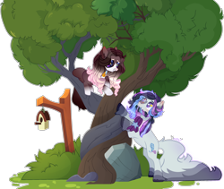 Size: 3152x2655 | Tagged: safe, artist:kurosawakuro, imported from derpibooru, oc, oc only, cat, cat pony, earth pony, original species, pony, base used, beard, facial hair, female, male, mare, simple background, stallion, transparent background, tree