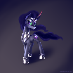 Size: 4000x4000 | Tagged: safe, artist:zoarvek, imported from derpibooru, king sombra, princess luna, unicorn, fusion