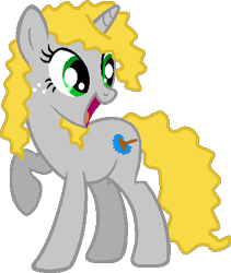 Size: 374x443 | Tagged: safe, artist:pegasski, imported from derpibooru, oc, oc only, pony, unicorn, base used, eyelashes, female, freckles, horn, looking back, mare, open mouth, raised hoof, simple background, smiling, solo, transparent background, unicorn oc, vector