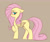 Size: 1862x1571 | Tagged: artist needed, safe, fluttershy, pegasus, pony, blushing, dock, ear down, female, hoof on leg, looking back, mare, raised hoof, simple background, solo, wings