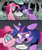 Size: 2950x3546 | Tagged: safe, artist:colochenni, imported from derpibooru, pinkie pie, twilight sparkle, earth pony, pony, unicorn, comic, dialogue, drawthread, female, forest, mare, out of character, scrunchy face, twilight is not amused, twilight sparkle is not amused, unamused, unicorn twilight