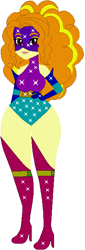 Size: 228x671 | Tagged: safe, artist:sturk-fontaine, imported from derpibooru, adagio dazzle, equestria girls, alternate universe, base used, big breasts, breasts, busty adagio dazzle, clothes, dazzling star, extra thicc, female, leotard, milf, solo, solo female, superhero, wide hips