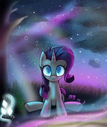 Size: 3300x3900 | Tagged: safe, artist:melanyoprisdraws, artist:melanyschaffer, artist:opal_radiance, imported from derpibooru, rarity, pony, unicorn, frown, looking at each other, looking at you, looking up, sitting, solo, starry eyes, starry night, stars, timelapse, wingding eyes