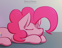 Size: 2600x2000 | Tagged: safe, artist:phlerius, imported from derpibooru, pinkie pie, earth pony, pony, cute, diapinkes, digital art, my little pony, sleeping, solo