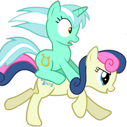 Size: 969x964 | Tagged: safe, imported from derpibooru, bon bon, lyra heartstrings, sweetie drops, earth pony, pony, unicorn, duo, duo female, female, lesbian, lyra riding bon bon, lyrabon, open mouth, ponies riding ponies, ride, riding, running, shipping, shocked, simple background, transparent background, vector