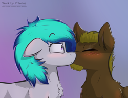 Size: 2600x2000 | Tagged: safe, artist:phlerius, imported from derpibooru, oc, pony, digital art, kissing