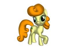 Size: 1200x900 | Tagged: safe, artist:nintenblock64, imported from derpibooru, carrot top, golden harvest, earth pony, pony, 3d, 3d pony creator, carrot, cutie mark, female, food, grin, mare, ponylumen, pose, raised hoof, simple background, smiling, transparent background