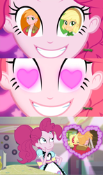 Size: 1280x2160 | Tagged: safe, edit, edited screencap, imported from derpibooru, screencap, applejack, big macintosh, pinkie pie, coinky-dink world, do it for the ponygram!, eqg summertime shorts, equestria girls, equestria girls series, spoiler:eqg series (season 2), applecest, applemac, comic, female, incest, male, meme, pinkie's eyes, shipping, straight
