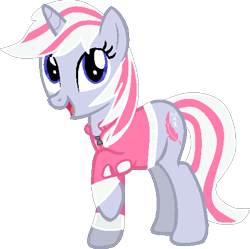 Size: 483x481 | Tagged: safe, artist:caecii, artist:pegasski, imported from derpibooru, oc, oc only, pony, unicorn, base used, clothes, eyelashes, horn, looking up, open mouth, raised hoof, simple background, smiling, solo, transparent background, unicorn oc, vector