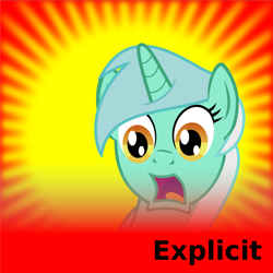 Size: 5000x5000 | Tagged: safe, artist:sapphie, imported from ponybooru, lyra heartstrings, pony, unicorn, .svg available, bust, female, green coat, horn, mare, open mouth, ponybooru exclusive, shocked expression, simple background, solo, spoiler image, svg, text, two toned mane, vector, wide eyes