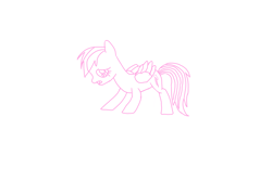 Size: 1920x1200 | Tagged: safe, artist:pacmanplayz, imported from derpibooru, rainbow dash, pegasus, pony, cute, dashabetes, female, mare, monochrome, simple background, sketch, solo, white background