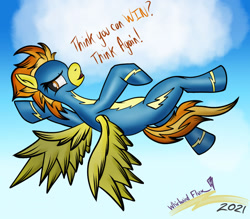 Size: 1024x899 | Tagged: safe, artist:whirlwindflux, imported from derpibooru, spitfire, pegasus, pony, clothes, female, mare, solo, uniform, wonderbolts, wonderbolts uniform