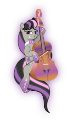 Size: 3344x6074 | Tagged: safe, artist:lincolnbrewsterfan, derpibooru exclusive, imported from derpibooru, octavia melody, earth pony, pony, .svg available, alternative cutie mark placement, bow (instrument), cello, cello bow, facial cutie mark, female, glow, glowing, glowing mane, gradient hooves, mare, musical instrument, rainbow power, rainbow power-ified, shine like rainbows, simple background, smiling at you, solo, solo female, svg, transparent background, vector, violin