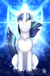 Size: 1536x2308 | Tagged: safe, artist:nivimonster, imported from derpibooru, shining armor, pony, glowing eyes, magic, solo
