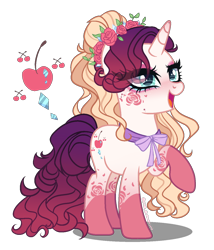 Size: 1200x1400 | Tagged: safe, artist:gihhbloonde, imported from derpibooru, oc, oc only, pony, unicorn, base used, coat markings, eye clipping through hair, female, gradient mane, magical lesbian spawn, mare, offspring, parent:cherry jubilee, parent:rarity, simple background, socks (coat marking), socks (coat markings), solo, transparent background