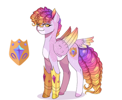 Size: 1280x1051 | Tagged: safe, artist:brot-art, artist:ciown-prince, imported from derpibooru, oc, oc only, oc:guardian snow, pegasus, pony, braided tail, butt wings, colored wings, concave belly, curly mane, curly tail, cutie mark, hoof shoes, long tail, male, multicolored hair, multicolored wings, pegasus oc, simple background, slim, smiling, solo, stallion, tail, tail feathers, thin, transparent background, wings