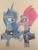 Size: 2448x3264 | Tagged: safe, artist:infernapelover, imported from derpibooru, princess luna, tempest shadow, alicorn, unicorn, blushing, duo, female, lesbian, shipping, tempestluna, traditional art