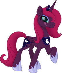 Size: 6000x7008 | Tagged: safe, artist:negatif22, imported from derpibooru, princess luna, tempest shadow, pony, unicorn, clothes, cosplay, costume, fake cutie mark, fake horn, fake wings, female, mare, movie accurate, scar, simple background, smiling, solo, transparent background, vector