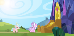 Size: 8440x4148 | Tagged: safe, artist:brandonthebronypony, artist:parclytaxel, imported from derpibooru, cozy glow, diamond tiara, earth pony, pegasus, pony, a better ending for cozy, base used, female, filly