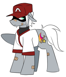 Size: 635x743 | Tagged: safe, artist:redxbacon, imported from derpibooru, oc, oc only, oc:single strike, pegasus, pony, amputee, female, missing wing, reverse trap, simple background, solo, tomboy, white background