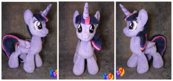 Size: 2560x1200 | Tagged: safe, artist:1stastrastudio, imported from derpibooru, twilight sparkle, alicorn, pony, irl, photo, plushie, solo, twilight sparkle (alicorn)