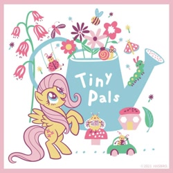 Size: 1080x1080 | Tagged: safe, artist:mylittleponyjpn, imported from derpibooru, part of a set, fluttershy, pegasus, pony, cute, flower, official, solo, watering can