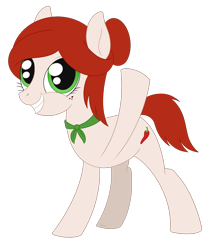 Size: 1594x1799 | Tagged: safe, artist:dyonys, imported from derpibooru, oc, oc:paprika, earth pony, clothes, female, freckles, mare, scarf, smiling, solo, waving