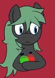 Size: 897x1284 | Tagged: safe, artist:scraggleman, imported from derpibooru, oc, oc:cipher, earth pony, pony, bottle, holding, male, soda, soda bottle, solo, stallion