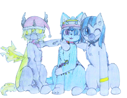 Size: 2196x1696 | Tagged: safe, artist:fliegerfausttop47, derpibooru exclusive, edit, imported from derpibooru, king sombra, nurse redheart, princess celestia, oc, oc only, bat pony, cat, cat pony, changeling, hybrid, original species, arm fluff, asexual, asexual pride flag, asexuality, bandana, bat pony oc, bat wings, blind eye, bracelet, cat ears, central heterochromia, changeling oc, cheek fluff, chest fluff, christmas, claws, clothes, colored pencil drawing, coronavirus, covid-19, cute, cute little fangs, ear fluff, face mask, fangs, female, femboy, fluffy, fluffy changeling, happy, hat, helmet, heterochromia, holiday, holster, hug, jewelry, leg fluff, looking at you, male, mask, ocbetes, paws, pet tag, pet tags, plushie, pride, pride flag, santa hat, scarf, shoulder fluff, simple background, sitting, smiling, sniper, tail, tongue out, toy, traditional art, transparent background, venezuela, visor, wall of tags, wings, yellow changeling, yellow eyes