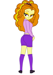 Size: 2203x3093 | Tagged: safe, alternate version, artist:gmaplay, imported from derpibooru, adagio dazzle, equestria girls, adagio dat-azzle, ass, butt, clothes, school uniform, schoolgirl, shorts, simple background, solo, transparent background