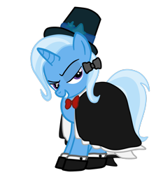 Size: 1154x1239 | Tagged: safe, artist:gmaplay, imported from derpibooru, trixie, pony, unicorn, magic, magician, magician outfit, simple background, solo, transparent background, trixie magician