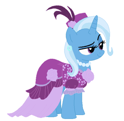 Size: 476x466 | Tagged: safe, artist:selenaede, artist:unicornsmile, imported from derpibooru, trixie, pony, base used, clothes, dress, purple dress, simple background, solo, white background