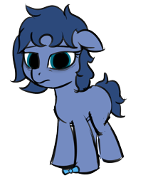 Size: 910x1056 | Tagged: safe, artist:wenni, derpibooru exclusive, imported from derpibooru, oc, oc only, oc:whinny, earth pony, pony, derpibooru community collaboration, 2021 community collab, bags under eyes, blank flank, bow, earth pony oc, female, floppy ears, hair bow, looking at you, mare, no catchlights, simple background, solo, transparent background