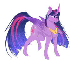 Size: 1280x1024 | Tagged: safe, artist:copshop, imported from derpibooru, part of a set, twilight sparkle, alicorn, pony, curved horn, cutie mark, female, horn, mare, peytral, raised leg, simple background, smiling, solo, transparent background, twilight sparkle (alicorn)