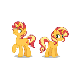 Size: 1316x1053 | Tagged: safe, artist:orin331, edit, imported from derpibooru, vector edit, sunset shimmer, pony, unicorn, equestria girls, equestria guys, female, male, mare, r63 paradox, rule 63, self paradox, simple background, stallion, sunset glare, transparent background, vector